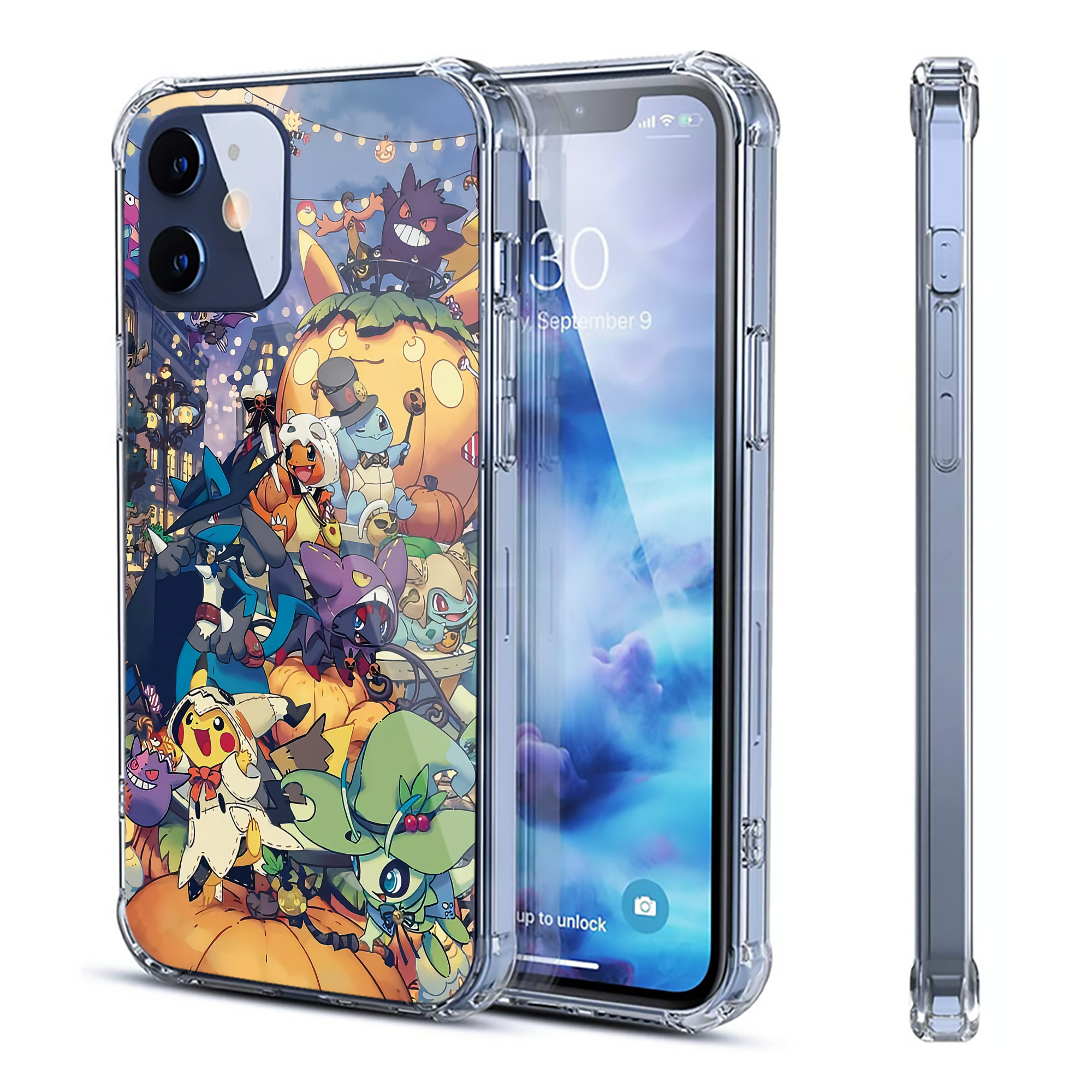 （画像用） ポケットモンスター Pokémon 【iPhone 12シリーズ対応】透明スマホケース（クリアソフトケース）